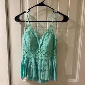 ZENANA boutique padded ruffle tank